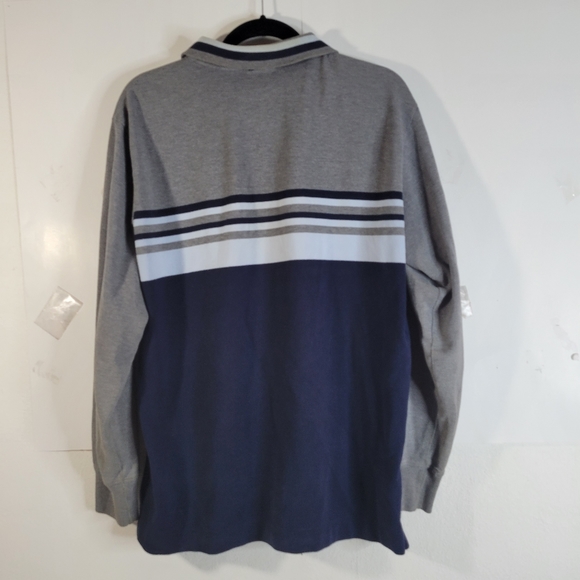 Mens Nautica 1/4 Zip Knit Long Sleeve Shirt/polo Blue/gray Size Med - Picture 5 of 7